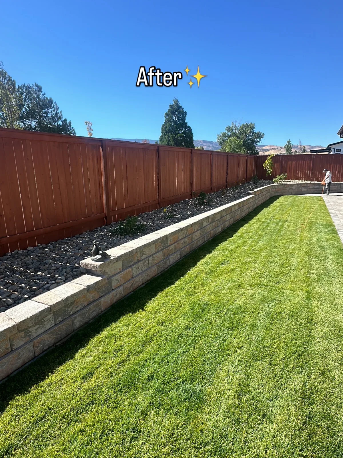 Fence after staining