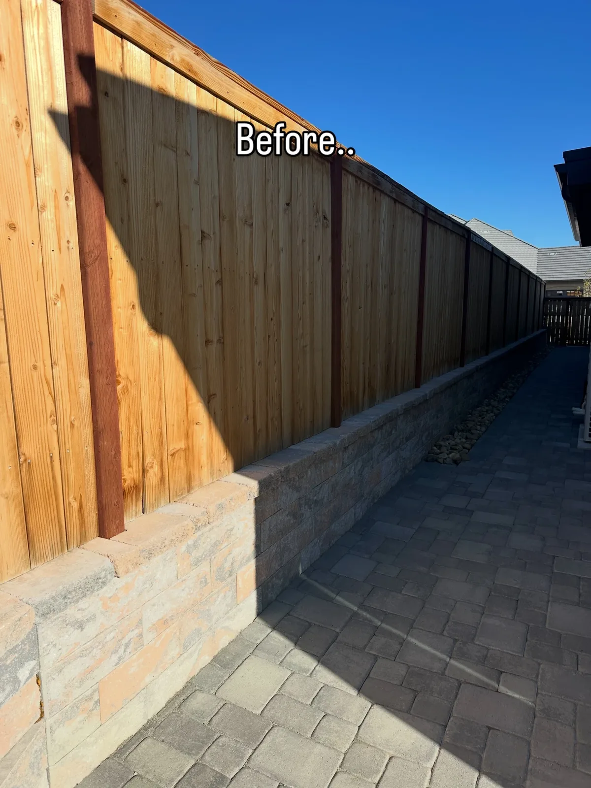 Fence before staining