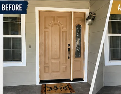 Door Refinishing — before